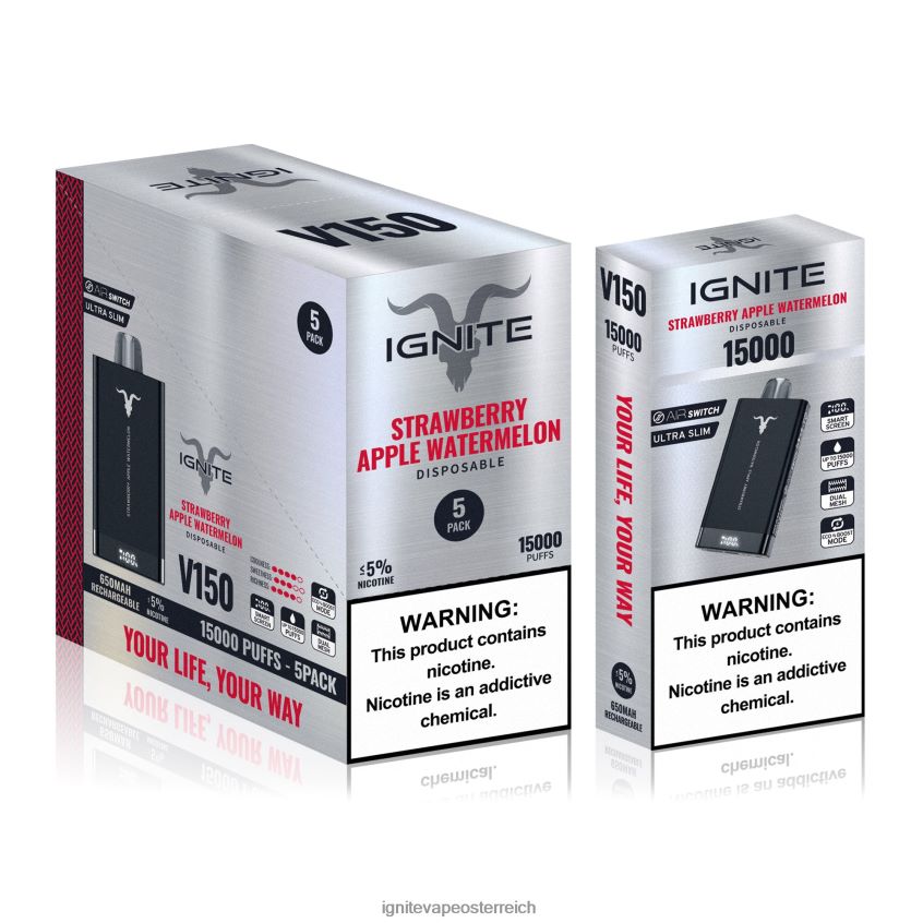 IGNITE Preise - IGNITE V150 Vape Pen 5er-Pack 02LT0085 grüner Apfel