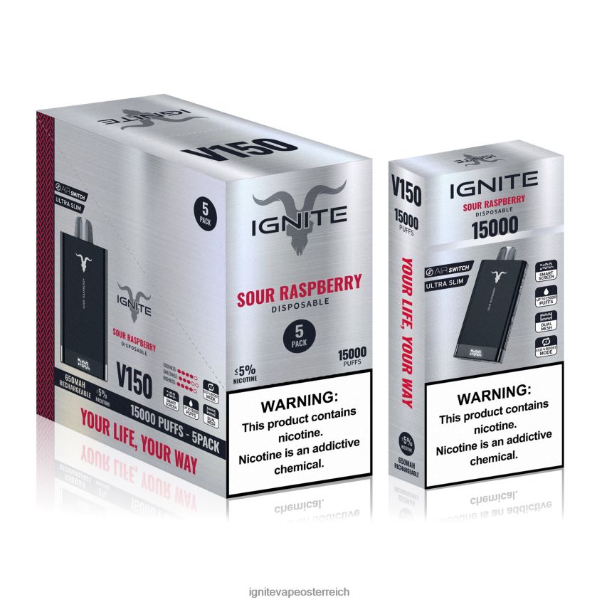 IGNITE Preise - IGNITE V150 Vape Pen 5er-Pack 02LT0085 grüner Apfel