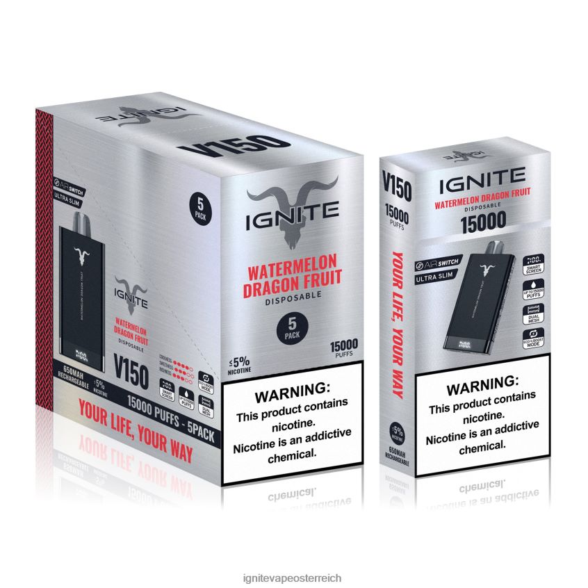 IGNITE Preise - IGNITE V150 Vape Pen 5er-Pack 02LT0085 grüner Apfel