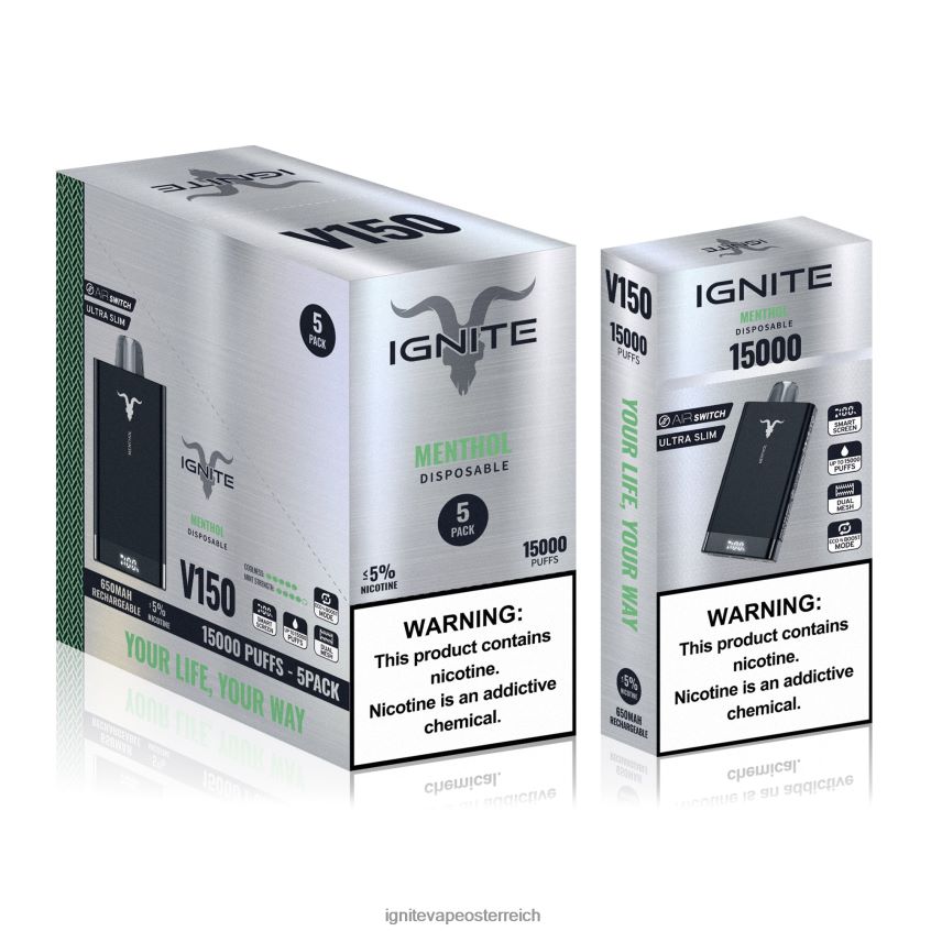 IGNITE Preise - IGNITE V150 Vape Pen 5er-Pack 02LT0085 grüner Apfel