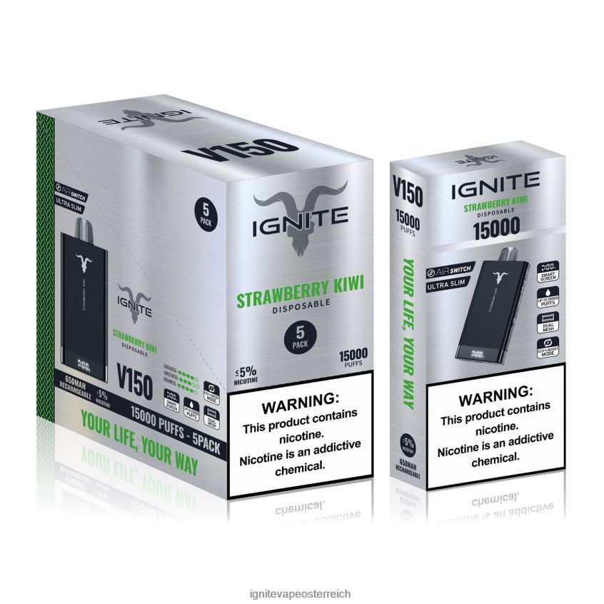 IGNITE Preise - IGNITE V150 Vape Pen 5er-Pack 02LT0085 grüner Apfel