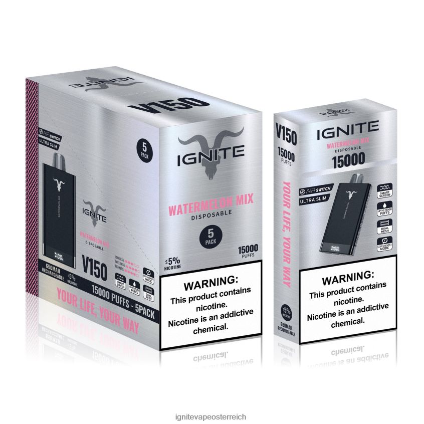 IGNITE Preise - IGNITE V150 Vape Pen 5er-Pack 02LT0085 grüner Apfel
