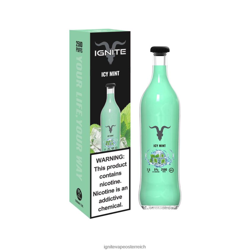 IGNITE Austria - IGNITE V25 Vape-Stift 02LT0014 eisige Minze