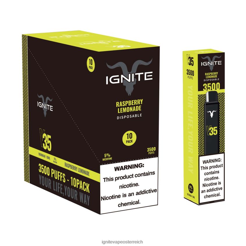 IGNITE Preise - IGNITE V35 Vape Pen 10er-Pack 02LT00125 Himbeer Limonade