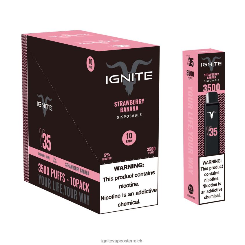 IGNITE Store - IGNITE V35 Vape Pen 10er-Pack 02LT00128 Erdbeere Banane