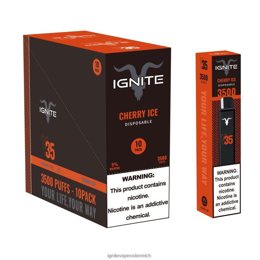 IGNITE Vape Österreich - IGNITE V35 Vape Pen 10er-Pack 02LT00121 Kirscheis