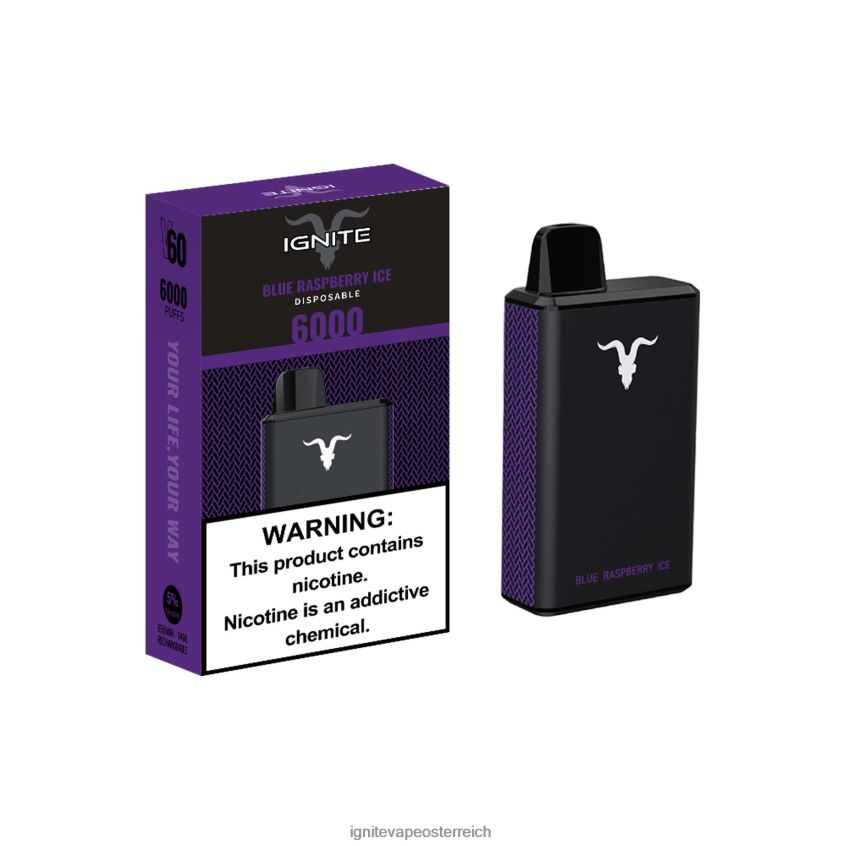 Best IGNITE Flavors - IGNITE V60 Vape-Stift 02LT0030 blaues Himbeereis