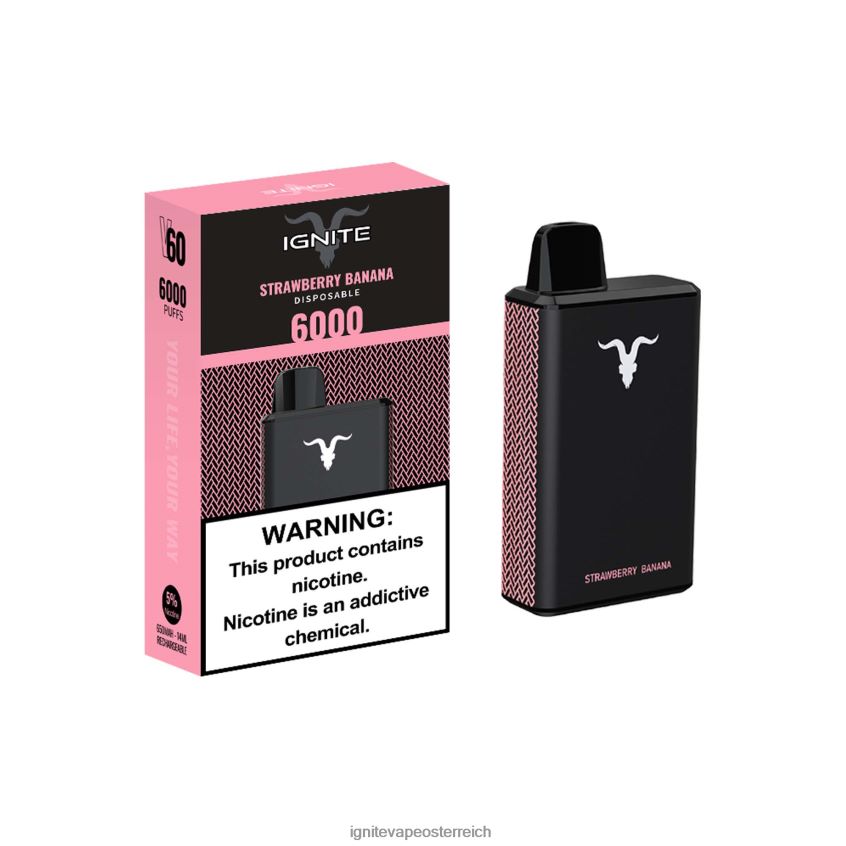 IGNITE Store - IGNITE V60 Vape-Stift 02LT0038 Erdbeere Banane
