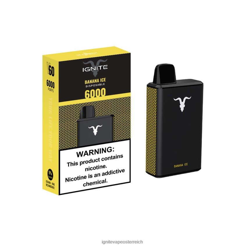 IGNITE Vape Kaufen - IGNITE V60 Vape-Stift 02LT002 Bananeneis