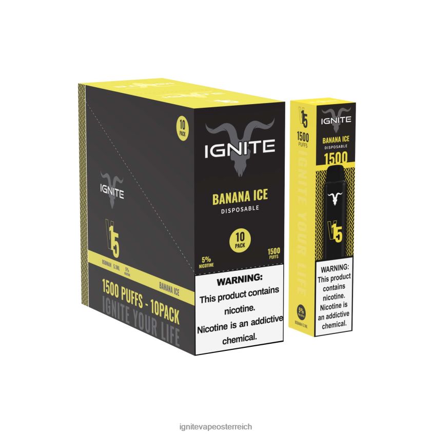 IGNITE Austria - IGNITE V15 Vape Pen 10er-Pack 02LT00104 Erdbeer-Apfel-Wassermelone