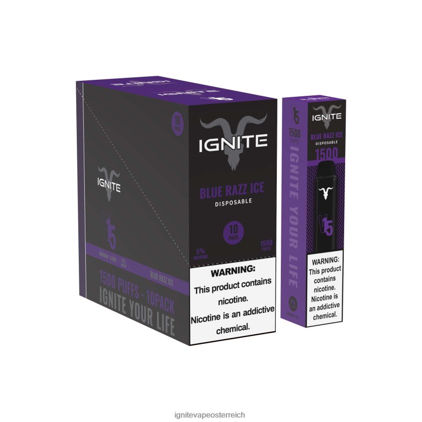 IGNITE Austria - IGNITE V15 Vape Pen 10er-Pack 02LT00104 Erdbeer-Apfel-Wassermelone