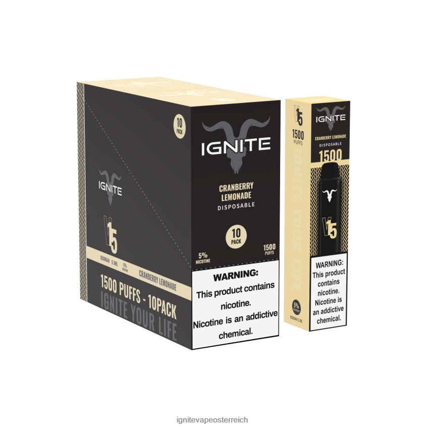 IGNITE Austria - IGNITE V15 Vape Pen 10er-Pack 02LT00104 Erdbeer-Apfel-Wassermelone