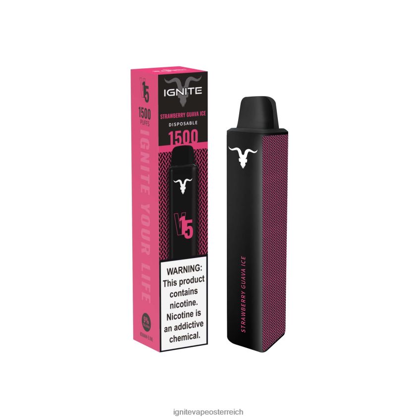 IGNITE Vapes For Sale - IGNITE V15 Vape-Stift 02LT00116 Erdbeer-Guaveneis
